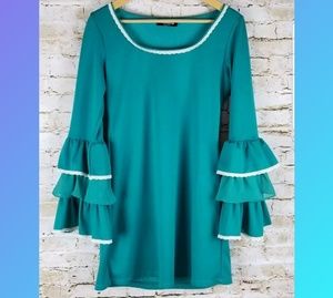 Basically Me SZ S Turquoise Mini Dress